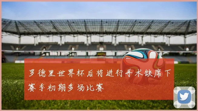 罗德里世界杯后将进行手术缺席下赛季初期多场比赛